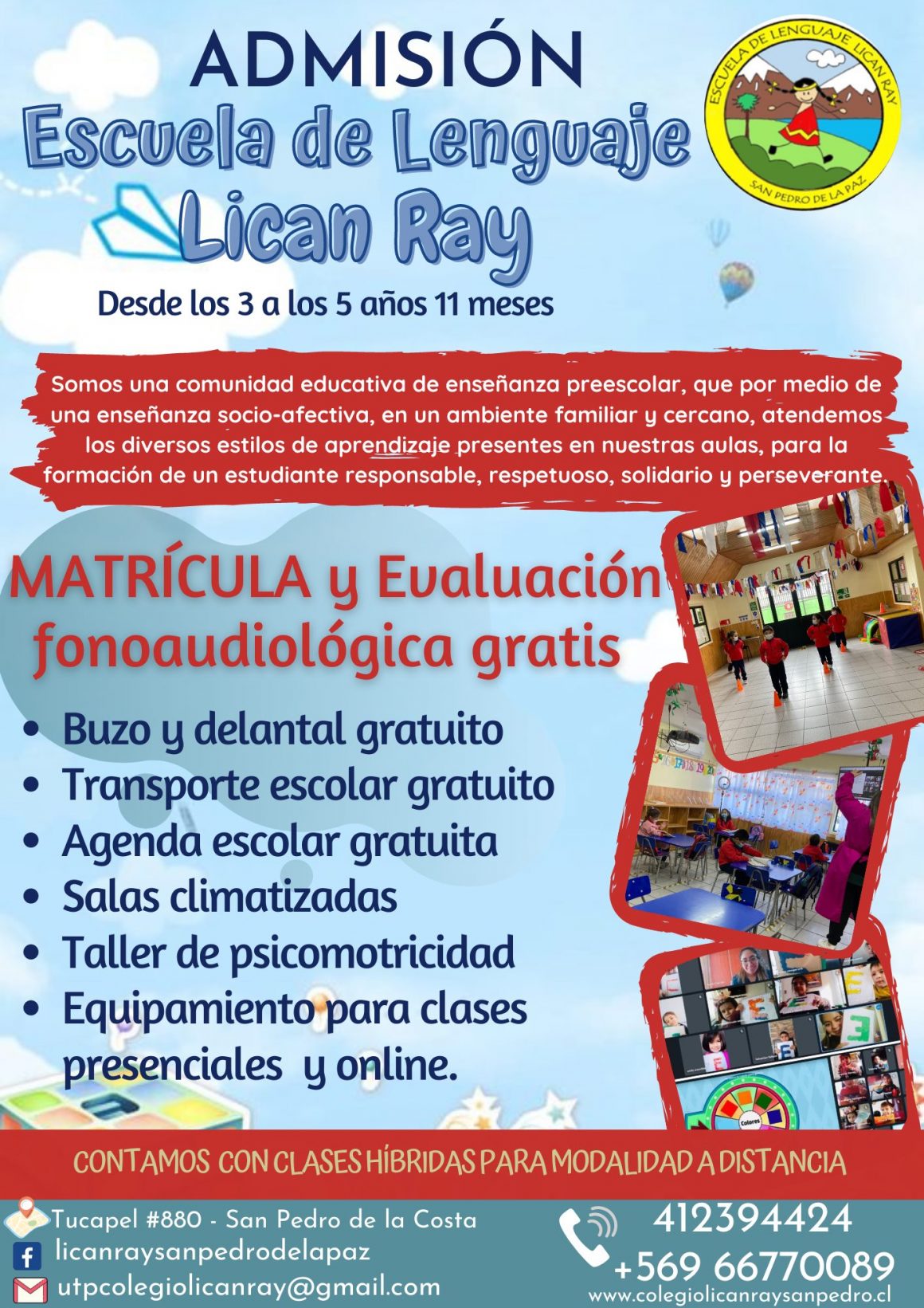 ADMISIÓN ESCUELA DE LENGUAJE LINCAN RAY 2022